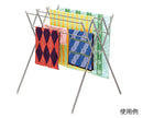 伸縮ステンレス室内物干し　480～810×760×880mm　0-6695-11