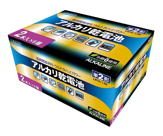 アルカリ乾電池　3-663/単2形