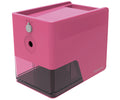 電動鉛筆削りスリムトレータイプ　4-3075/ピンク