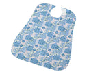 さわやか食事用エプロン　7-3062/ブルー/パッチワーク