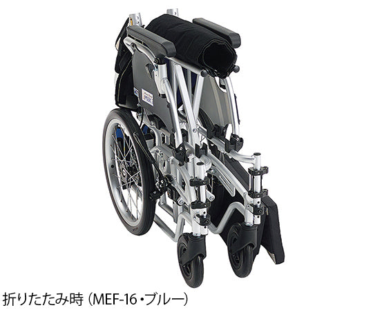 軽量簡単モジュール車椅子　7-8236/介助式/ブルー