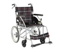 車いす　（介助式／アルミ製／背折れタイプ／ノーパンクタイヤ）　8-2915-01
