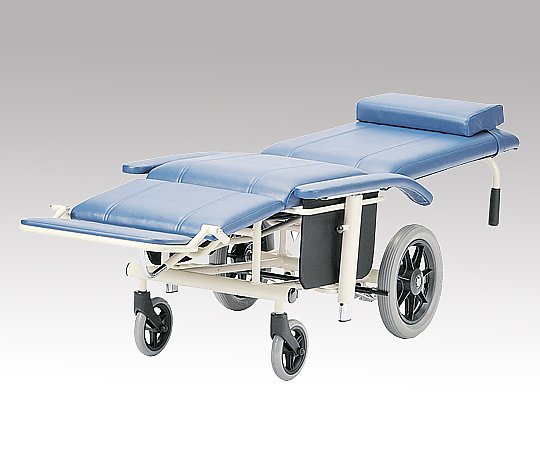 フルリクライニング車椅子 （介助式／スチール製／座幅430mm／ノーパンクタイヤ）　8-4569-01