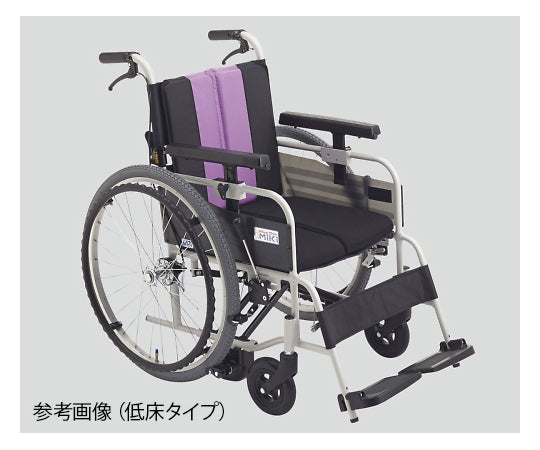 ノンバックブレーキ車椅子（アルミ製）　8-9242/パープル 標準
